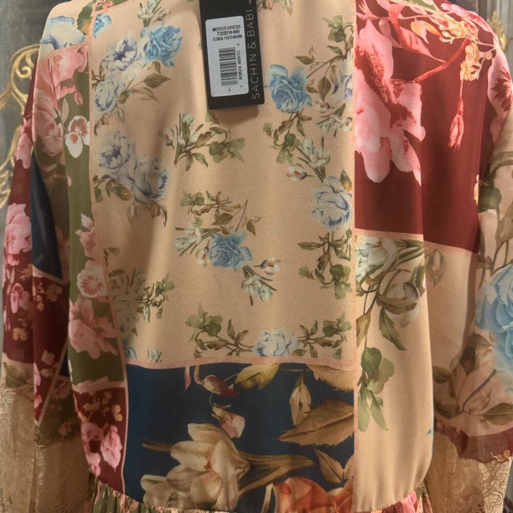 Sachin + Babi Moyer Floral Patchwork Mini Dress - Picture 10 of 16